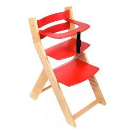 WOOD PARTNER Rastúca stolička UNIZO - natur lak - červená