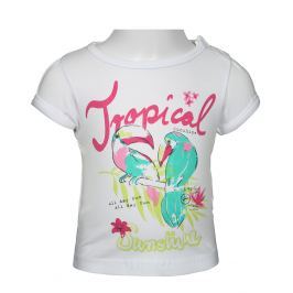 Blue Seven Dievčenské tričko Tropical - biele