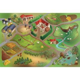 House of Kids Hracia podložka Farma 100x150 cm