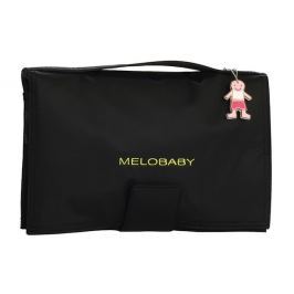 Melobaby MELONOIR - čierna taška + tmavo sivá prebaľovacia podložka