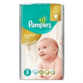 Pampers Premium Care 3 Midi, 60 ks (5-9 kg) - jednorazové plienky