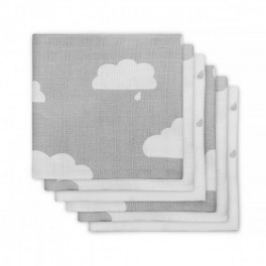 Jollein Plienky balenie 6ks, Clouds grey, 70x70cm