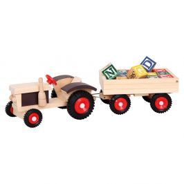 Bino Traktor s gumovými kolesami a vle