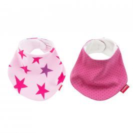 BeeMy Podbradník / slintáčik PINK STARS / DOTS