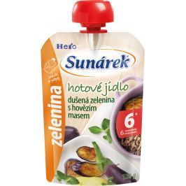 Sunárek Dusená zelenina s hovädzím mäsom 2x120g