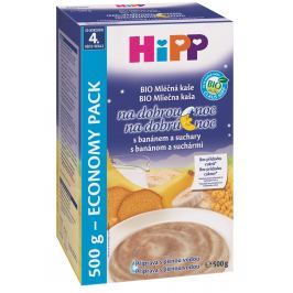 HiPP BIO Mliečna kaša na dobrú noc s banánom a sucháre