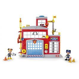 Mikro hračky Mickey Mouse hasičská stanica + 2 figúrky