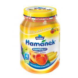 Hamánek HAPPYFRUIT 100% ovocia s broskyňami a banánmi 6x190g