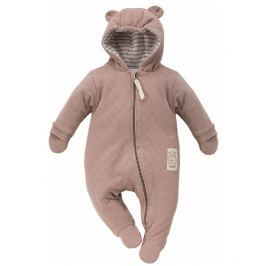 Pinokio Detský zateplený overal Teddy Bear - hnedý