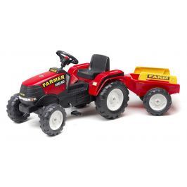 Falk Traktor šliapací Farm Max červený + príves