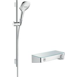Sprchová batéria Hansgrohe Raindance Select E so sprchovacím setom 150 mm biela/chróm 27026400