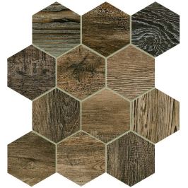 Dlažba Dom Barn Wood brown 35x37,5 cm mat DBWEM60