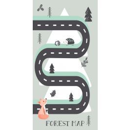 TODAY TODAY bavlněný koberec Forest Map 60x120 cm