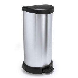 Odpadkový kôš DECOBIN 40l strieborný CURVER