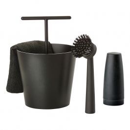 ZONE Súprava na umývanie riadu black BUCKET