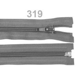 Špirálový zips šírka 5 mm dĺžka 70 cm bundový POL Steel Gray 10ks