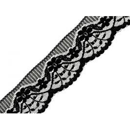 Čipka syntetická šírka 40mm Black 150m