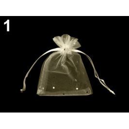 Darčekové vrecúško 9x11 cm organza s flitrami béžová najsv. 250ks Stoklasa