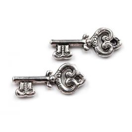 Prívesok KĽÚČIK 9x20mm platina 10ks Stoklasa
