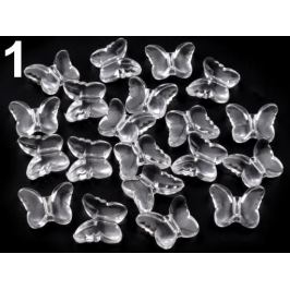 Motýľ 15x18 mm Transparent 20ks Stoklasa