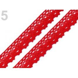 Čipka bavlnená šírka 28 mm paličkovaná Aurora Red 189m Stoklasa