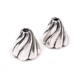 Koncovka na šnúrku / kaplík 13x13 mm platina 20ks Stoklasa