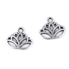 Prívesok lotos 15x17 mm platina 10ks Stoklasa