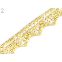 Prámik / čipka šírka 20 mm zlatá 13.5m Stoklasa
