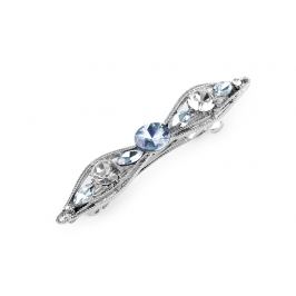 Francúzska spona do vlasov mašľa s brúsenými kamienkami crystal 1ks Stoklasa