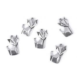 Prívesok origami labuť, líška platina 5ks Stoklasa