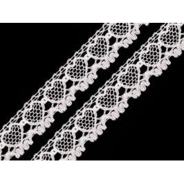 Bavlnená čipka šírka 19 mm paličkovaná White 30m