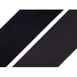Suchý zips háčik + plyš šírka 100 mm čierny čierna 25m