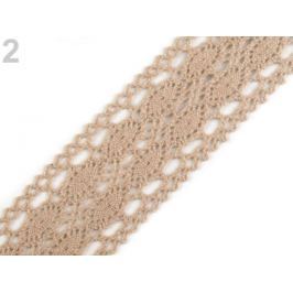 Čipka / vsádka paličkovaná šírka 40 mm béžová 67.5m Stoklasa