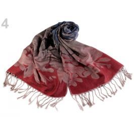 Šál typu pashmina so strapcami 70x165 cm bordó sv. 10ks Stoklasa